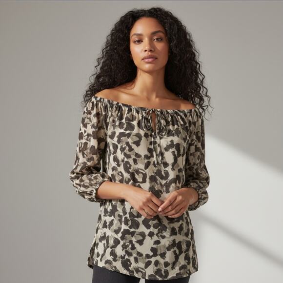 Michael Kors Leopard Print Blouse - Picture 1 of 6